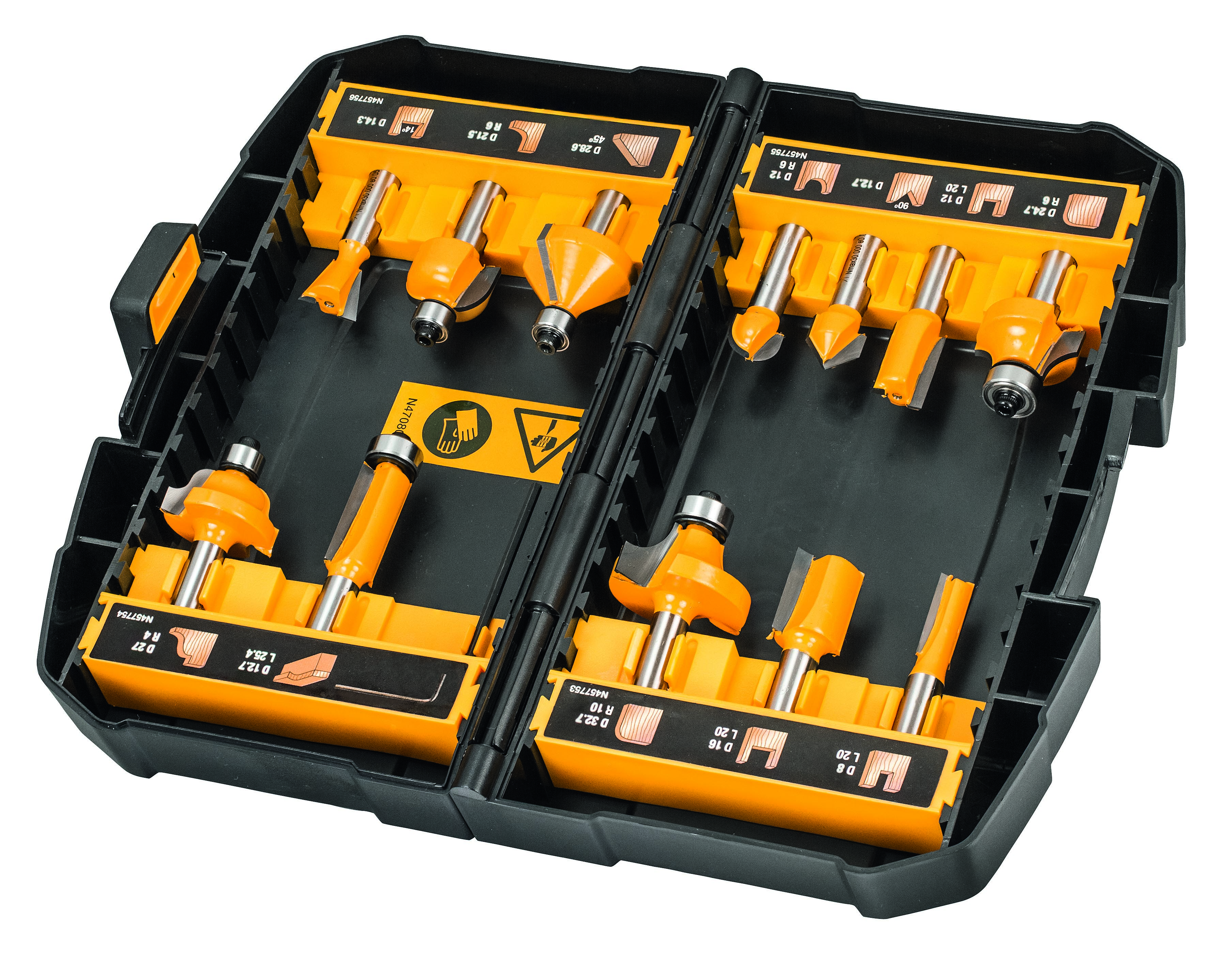 Fräser-Set DEWALT 12-tlg