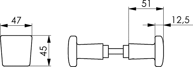 Türknopf, Knopf-Set, Türgriff, Türbeschlag, Metallknopf