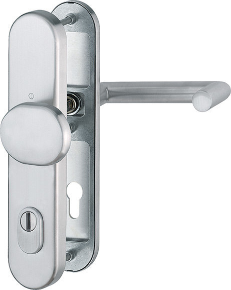 HOPPE FH Schutz-Wechselgarnitur Rotterdam mit Langschild FS-E86G/3332ZA/3310/1401F, ES 1, Edelstahl