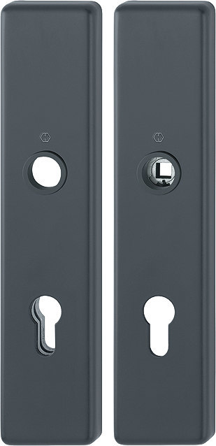HOPPE Schutz-Langschild 2221/2210 eck.,ES1/PZ 72/8,F9714M,TS 37-47