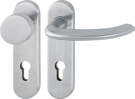 HOPPE Wechselgarnitur Marseille mit Kurzschild E58/353K/1138Z, Edelstahl