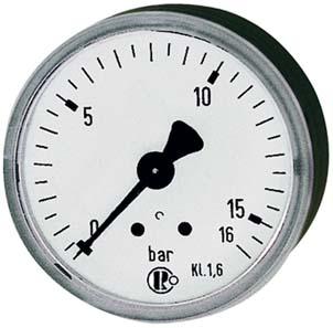 Manometer, rückseitig zentrisch