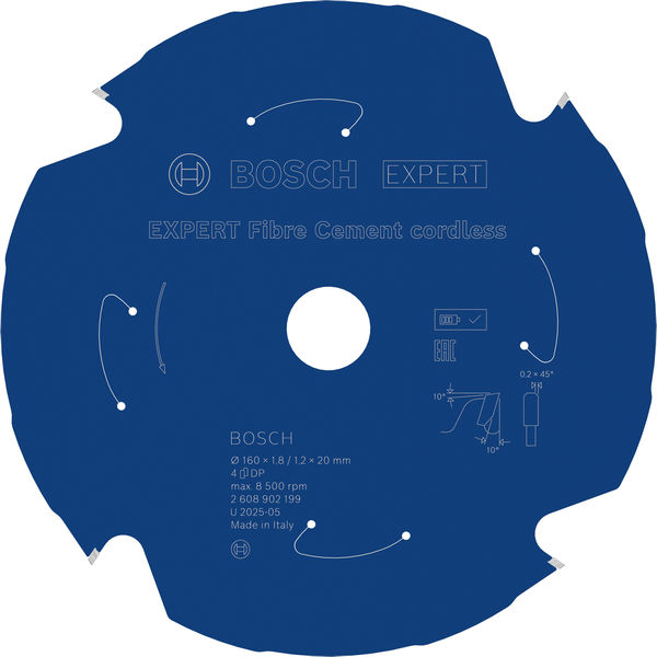 Bosch EXPERT Fiber Cement Kreissägeblatt, 160x1,8x20 mm, Z4