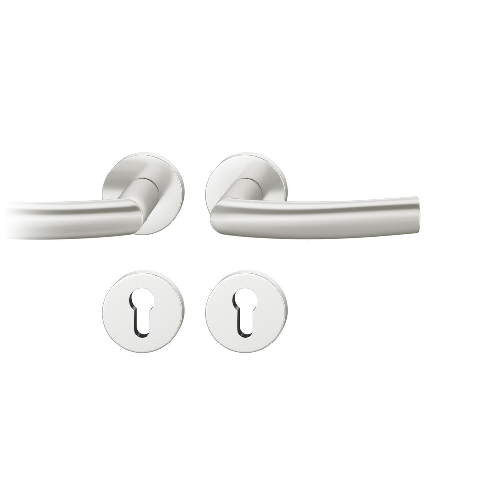 FSB FH Drückergarnitur mit Rosetten 76 1107, rund, mit Nocken, VK 9, AGL3, Aluminium