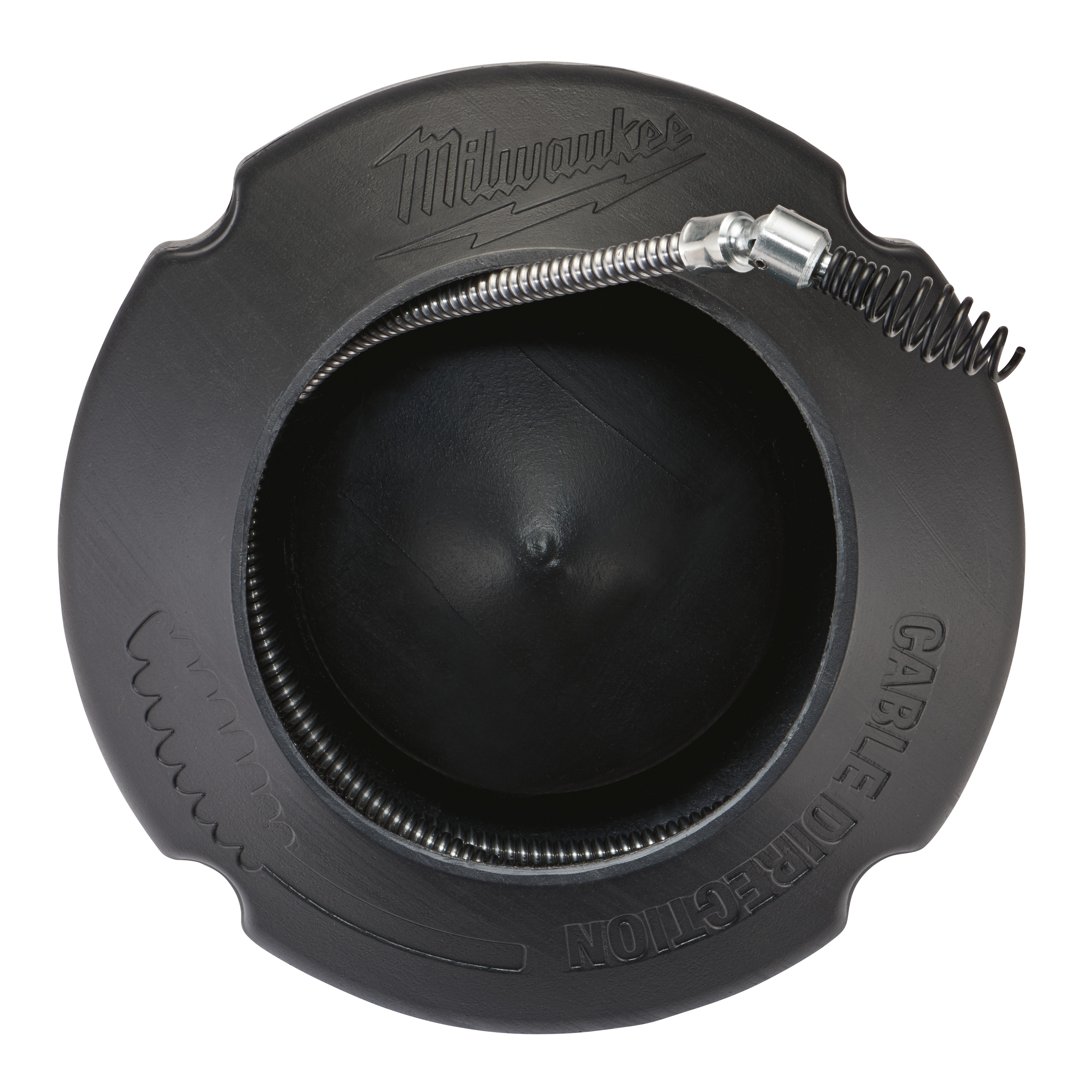 Milwaukee Spirale 6 mm x 7,6 m mit Gelenk-Keulenkopf und Spiraltrommel für Akku-Rohrreiniger M12BDC