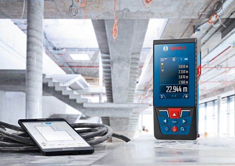 Bosch Laser-Entfernungsmesser GLM 50-27 CG mit BA 3.7V 1.0Ah A und USB-C-Kabel