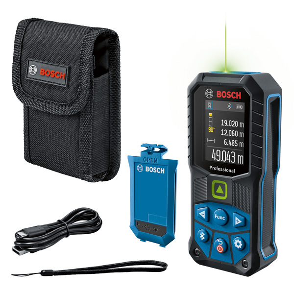 Bosch Laser-Entfernungsmesser GLM 50-27 CG mit BA 3.7V 1.0Ah A und USB-C-Kabel