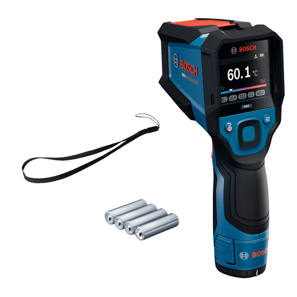 Produktbild Lieferumfang, infrarot-thermometer, werkzeug, akku, digital, messgerät