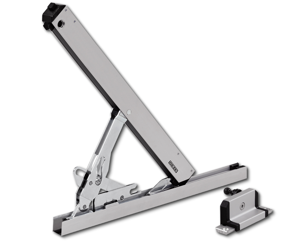 Schere GEZE OL 320, mit gleitendem Flügelbock, Aluminium