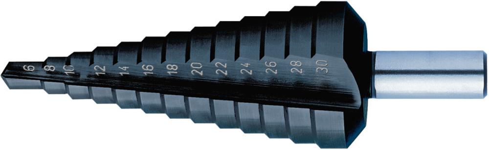 Universal-Stufenbohrer, spiralgenutet, Oberfläche TiAlN-beschichtet