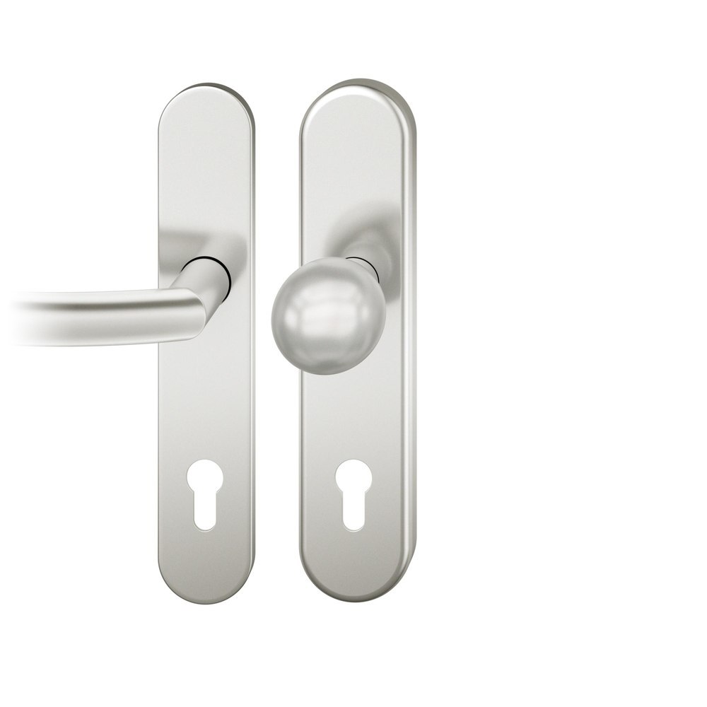 FSB Schutz-Wechselgarnitur mit Langschild 73 7375, oval, VK 10 mm, 15 mm, Aluminium