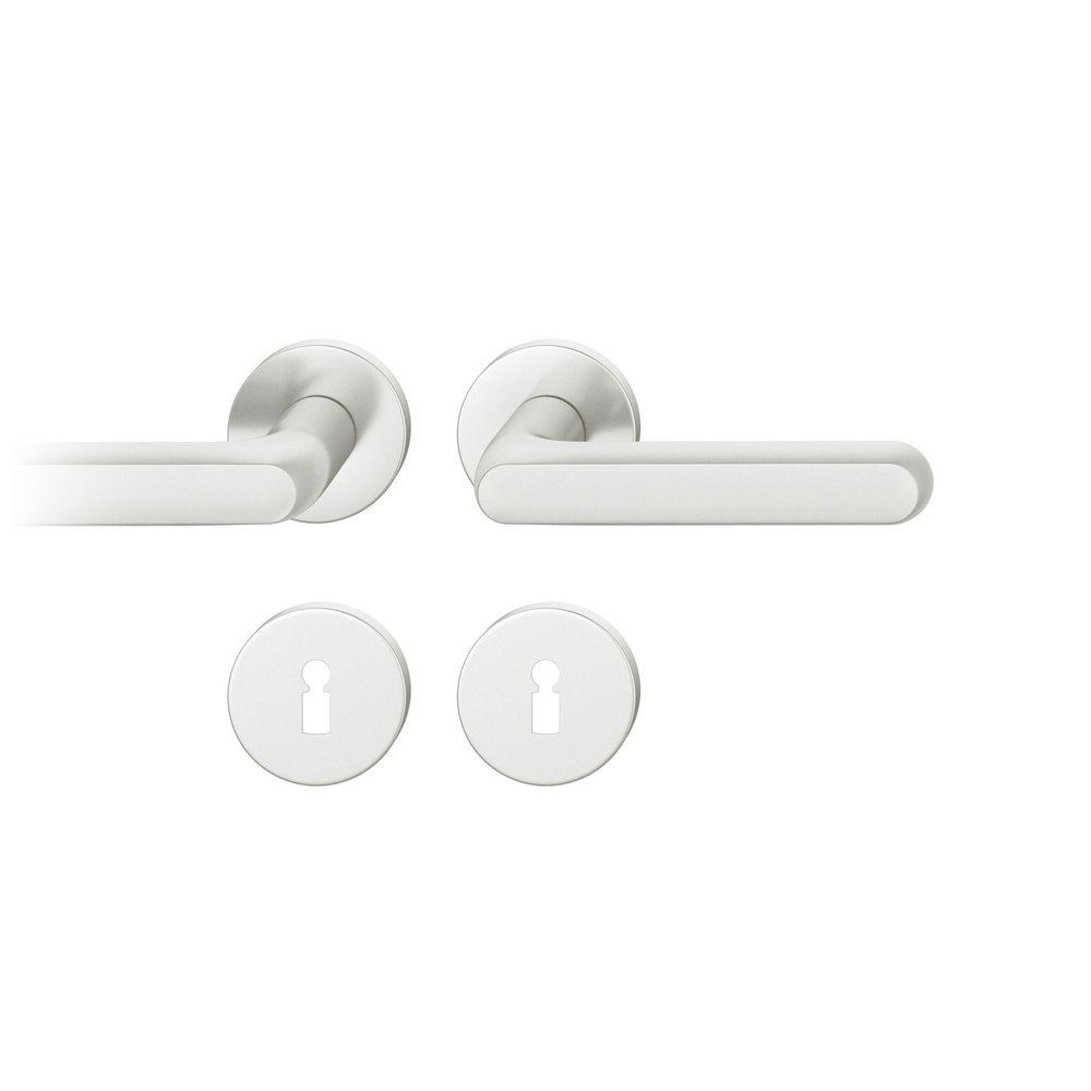 FSB Drückergarnitur mit Rosetten 12 1246, ASL, rund, VK 8,5 mm, mit Nocken, Aluminium