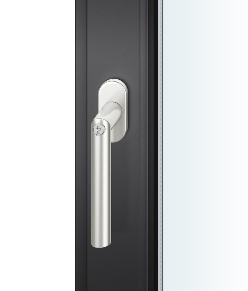 Türgriff, Hebel, Fenstergriff, Metall, schwarz