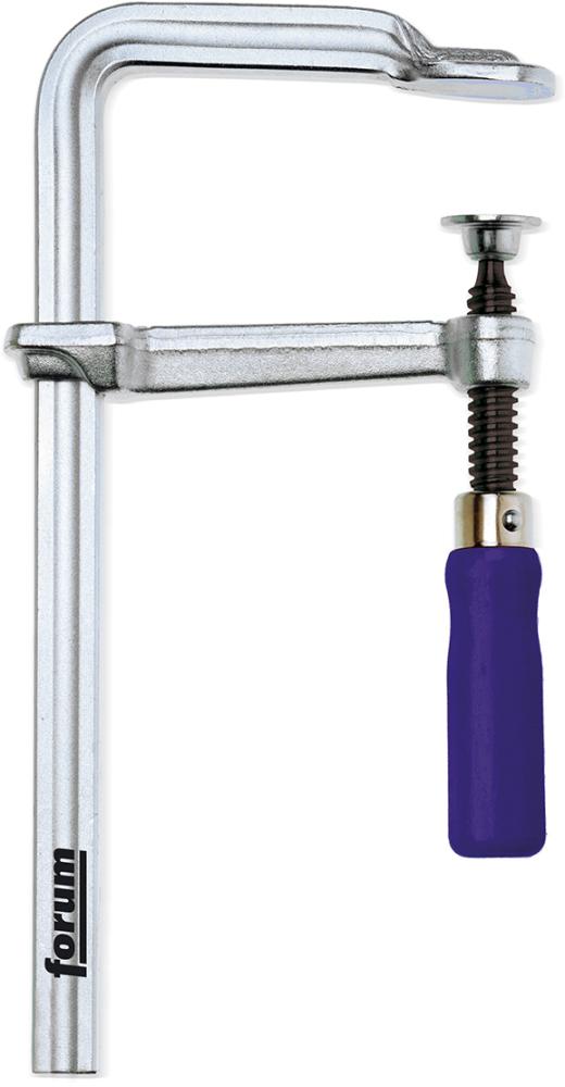 Ganzstahl-Schraubzwinge mit Holzgriff, FORUM