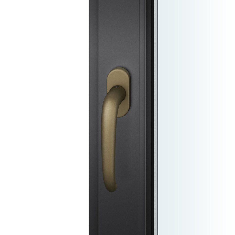 FSB Fenstergriff 34 1023, Standard, oval,Vierkant 7/24-38, mittelbronzefarben gestrahlt