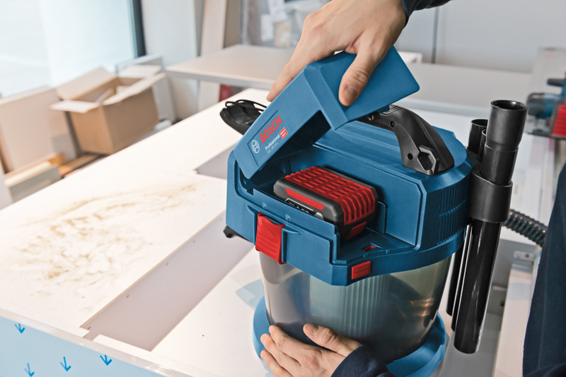 Bosch Akku-Staubsauger GAS 18V-10 L, mit Elektrowerkzeugadapter