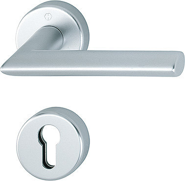 HOPPE FH Drückergarnitur Stockholm mit Rosetten FS-1140/42H/42HS, Aluminium