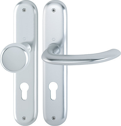 HOPPE Wechselgarnitur Marseille mit Langschild 53/273P/1138, Aluminium