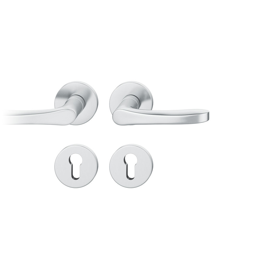 FSB FH Drückergarnitur mit Rosetten 76 1106, rund, mit Nocken, VK 9, AGL3, Edelstahl