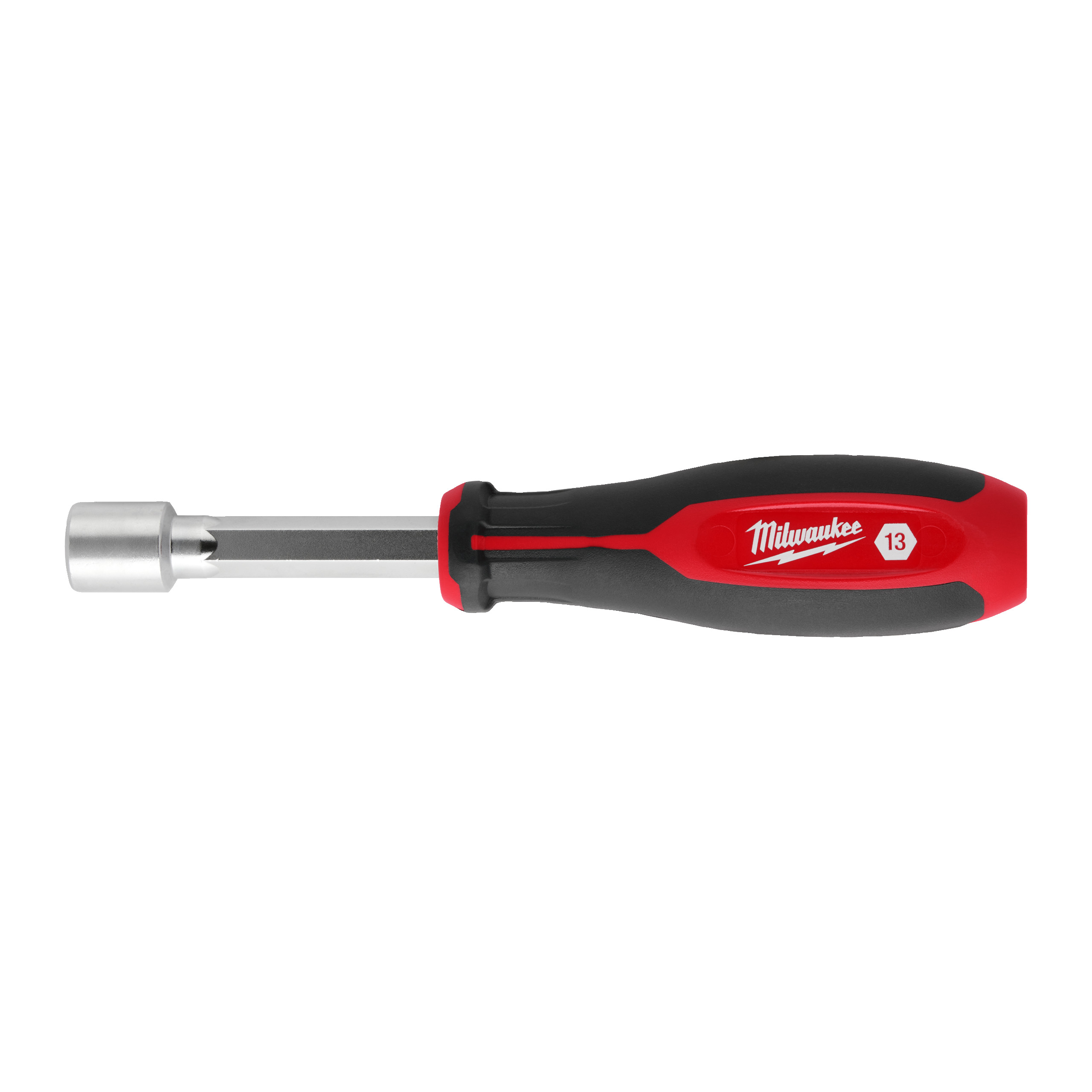 Milwaukee Steckschlüssel SW 13 mm / M8 mit Griff und Durchgangsloch, magnetisch
