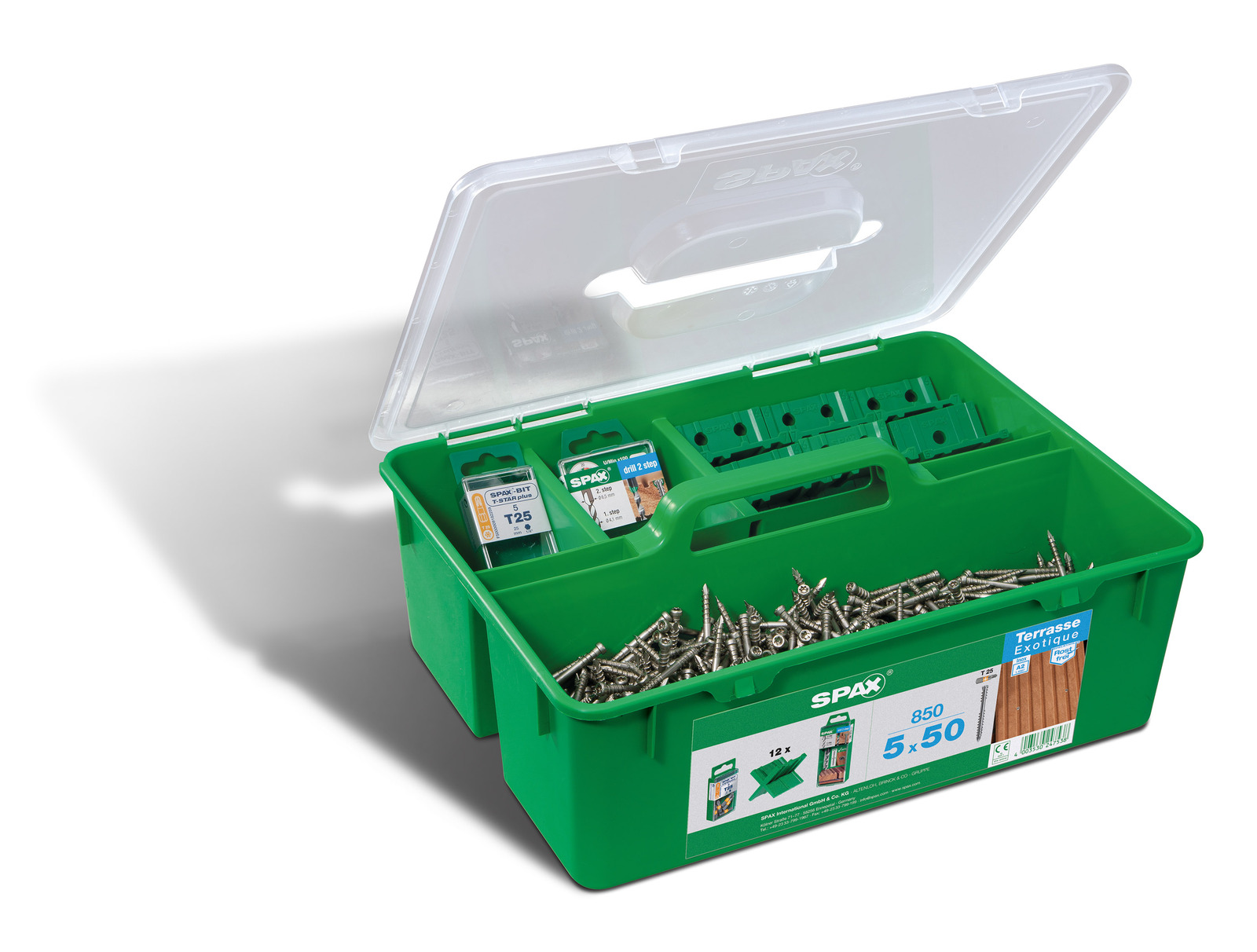 SPAX GREEN BOX TERRASSE A2 ZYLINDERKOPF T-STAR PLUS T25 FIXIERGEWINDE CUT