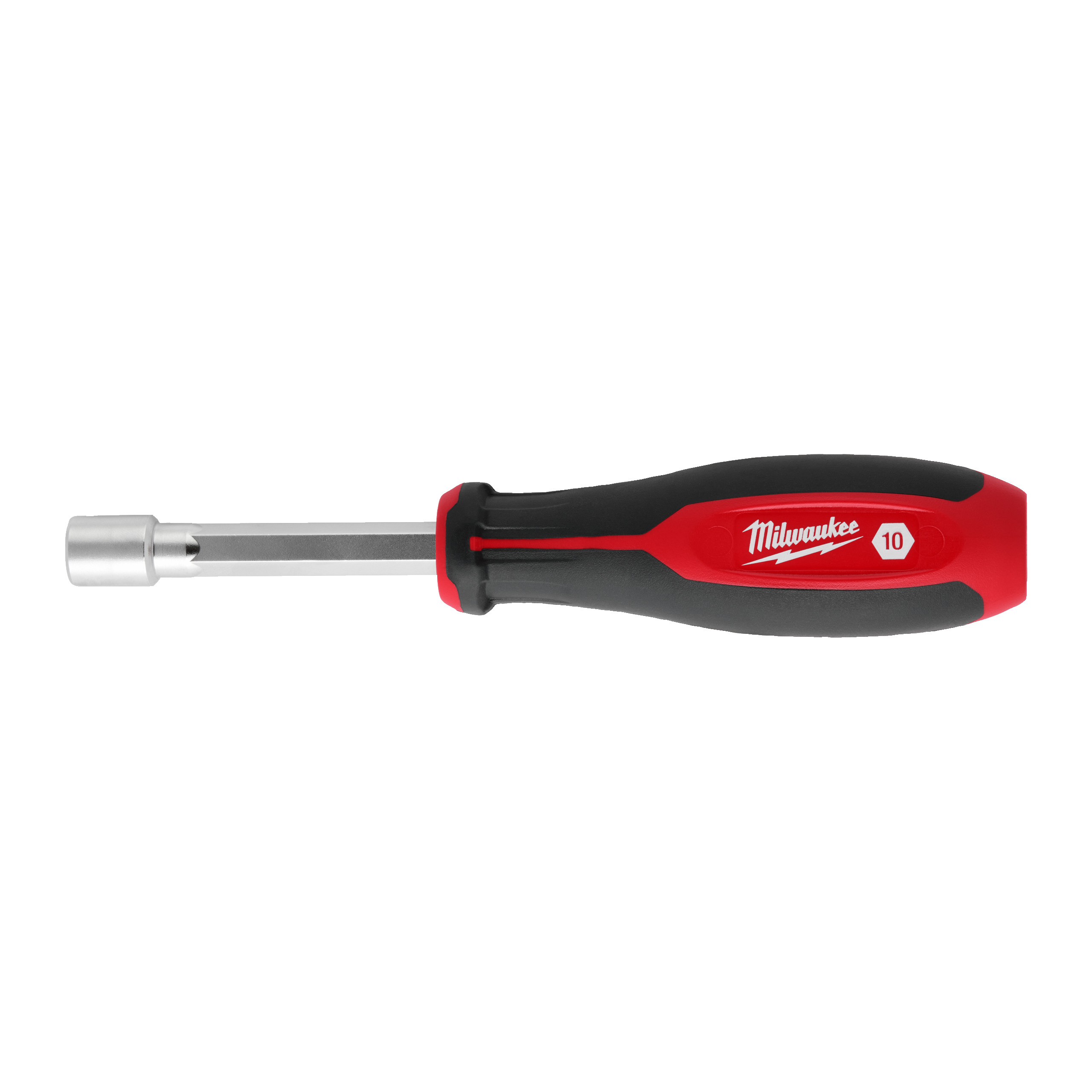 Milwaukee Steckschlüssel SW 10 mm / M6 mit Griff und Durchgangsloch, magnetisch