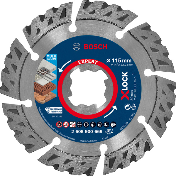 Bosch EXPERT MultiMaterial X-LOCK Diamanttrennscheiben