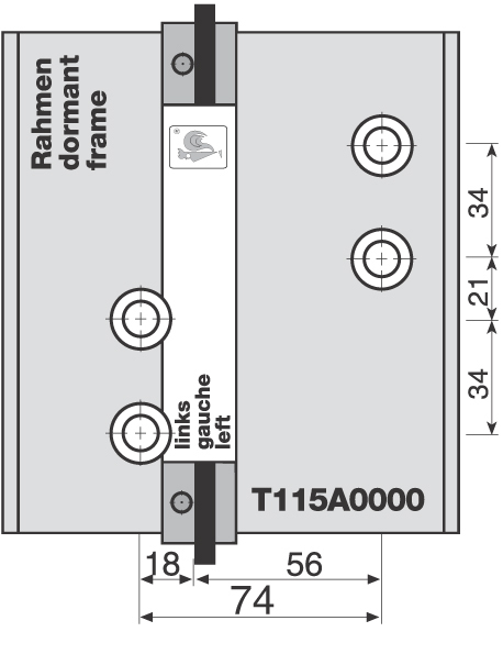 Bohrlehre Dr. Hahn T115A0000 für Türband 4