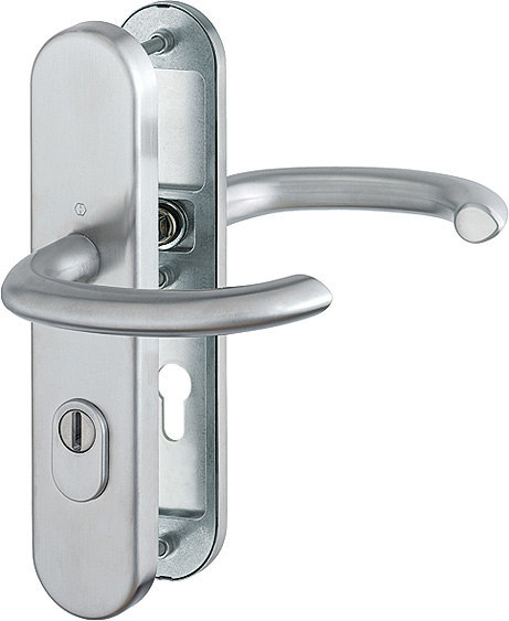 HOPPE FH Schutz-Drückergarnitur Marseille mit Langschild FS-E1138F/3332ZA/3310, Edelstahl