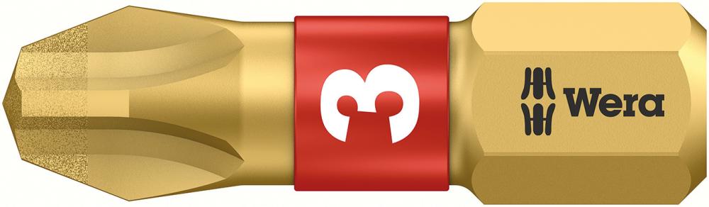 Bit, diamantbeschichtet, mit Bi-Torsionsbereich, für Kreuzschlitz-Schrauben 1/4" PH, 25 mm lang, Wera