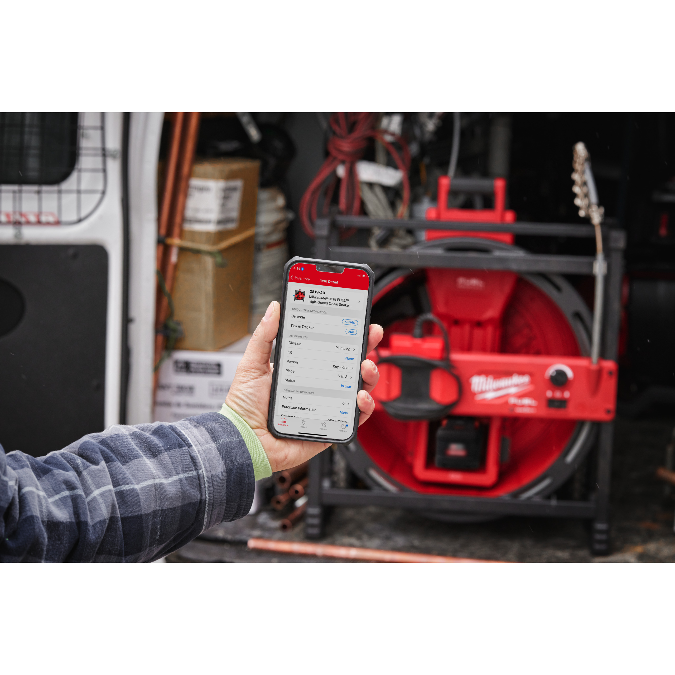 Milwaukee Akku-Hochgeschwindigkeits-Rohrreiniger M18 mit flexibler Welle M18HSFSM-122