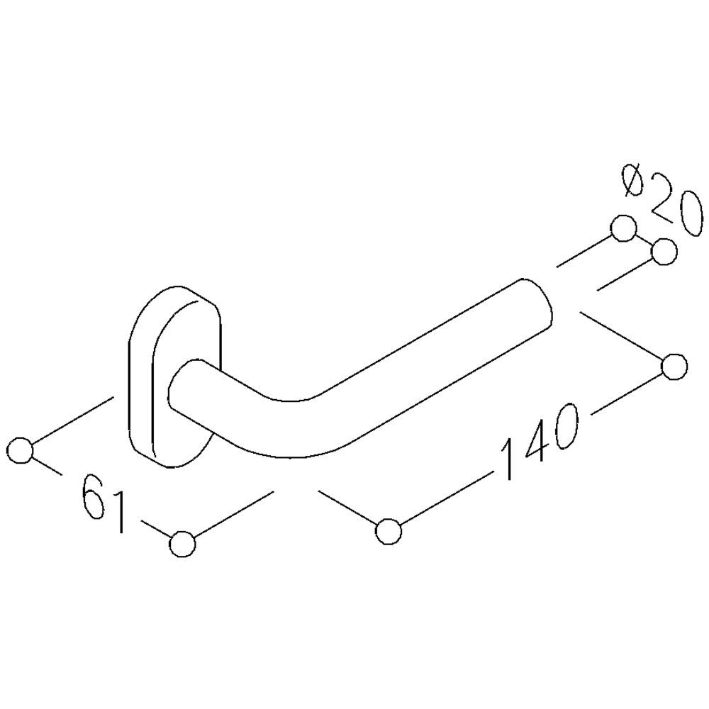HELO FH-Drücker-Halbgarnitur EST.DL FS 51, oval, ohne Außenrosette, Edelstahl