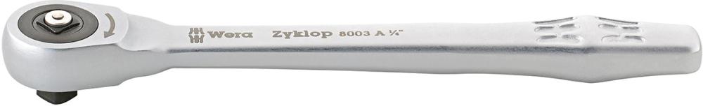 WERA Durchsteck-Knarre  1/4" ZYKLOP metal push