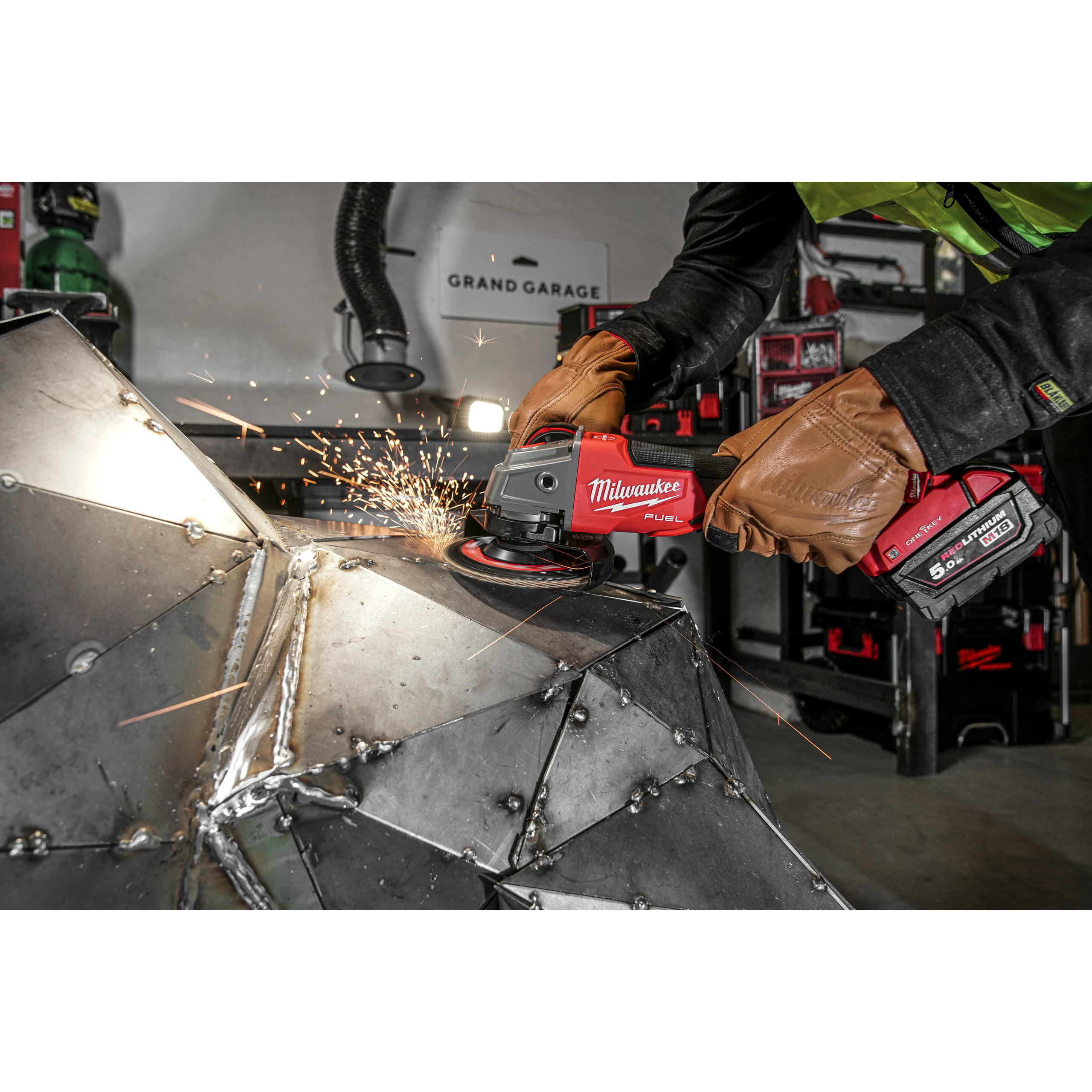 Milwaukee Akku-Winkelschleifer M18 FUEL ONEKEY Akku-Sicherheits-Winkelschleifer M18ONEFSAG125XPDB-0X