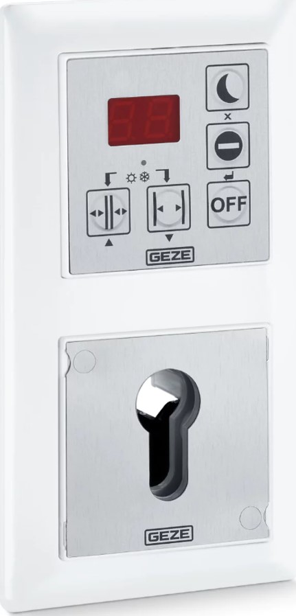 Elektronischer Regler, Wandtastatur, Schalter, Digitalanzeige, Geze