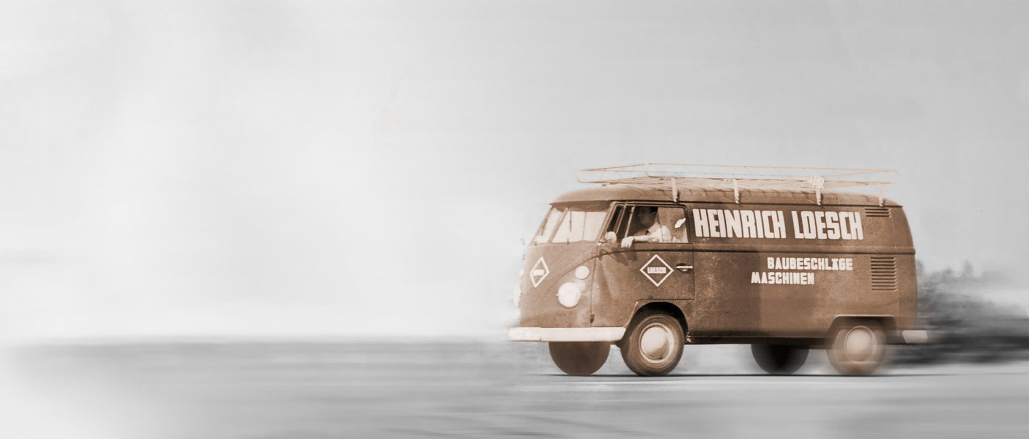 van, Camper, historisch, braun, Dachgepäckträger