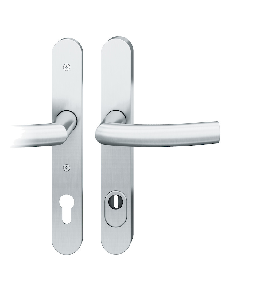 FSB FH-Schutz-Drückergarnitur mit Langschild 73 7531, ES 1, Klasse 4, VK 9 mm, Edelstahl