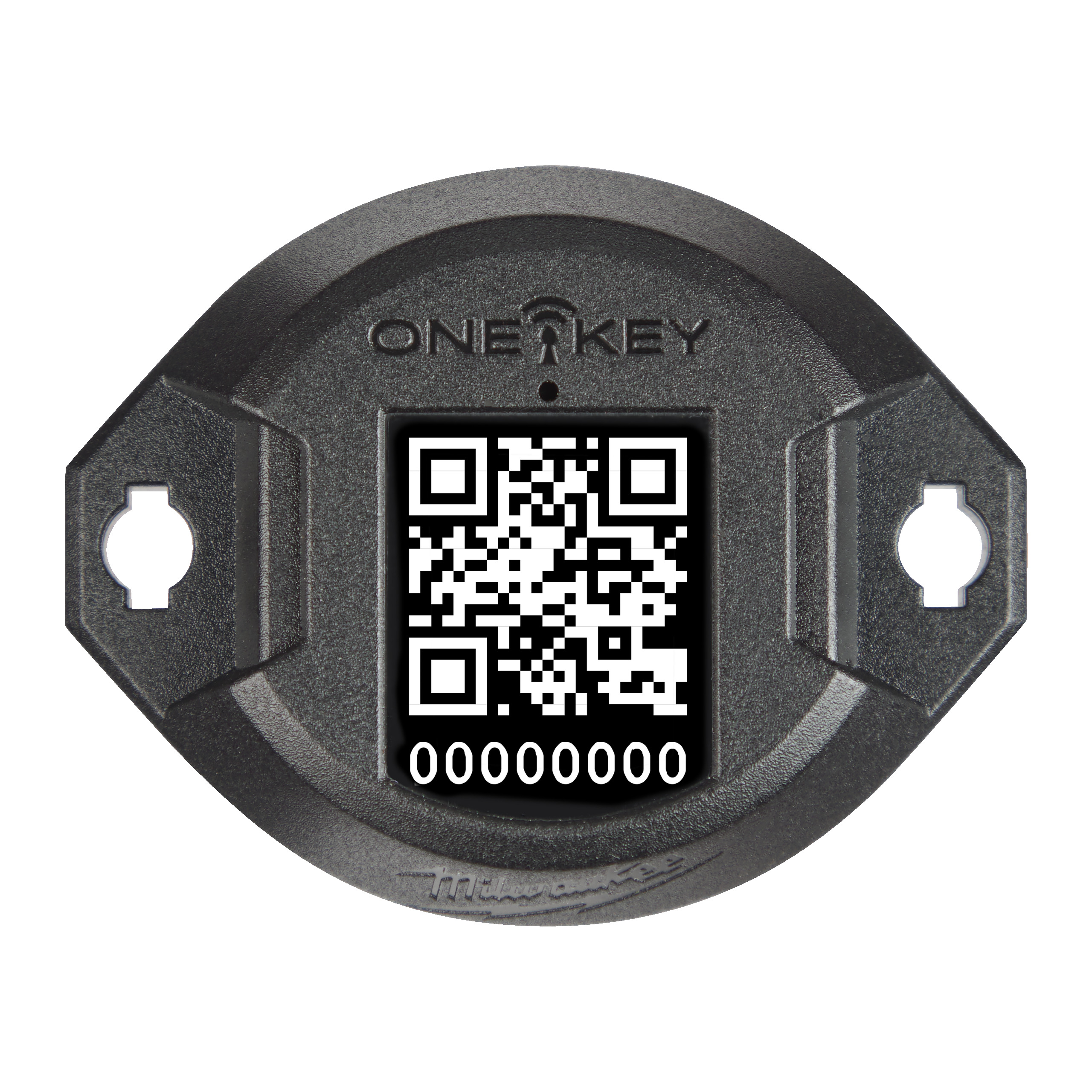 QR-Code, Schlüsselanhänger, Rund, Schwarz, Gadget