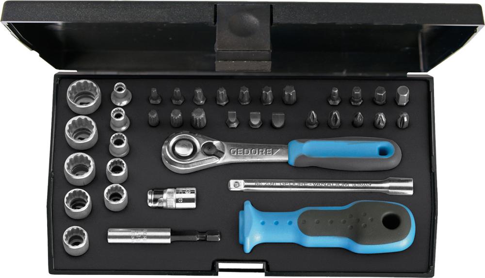 GEDORE Steckschlüssel-Satz  1/4" D20KAU-20 37-teilig in Kunststoffkassette