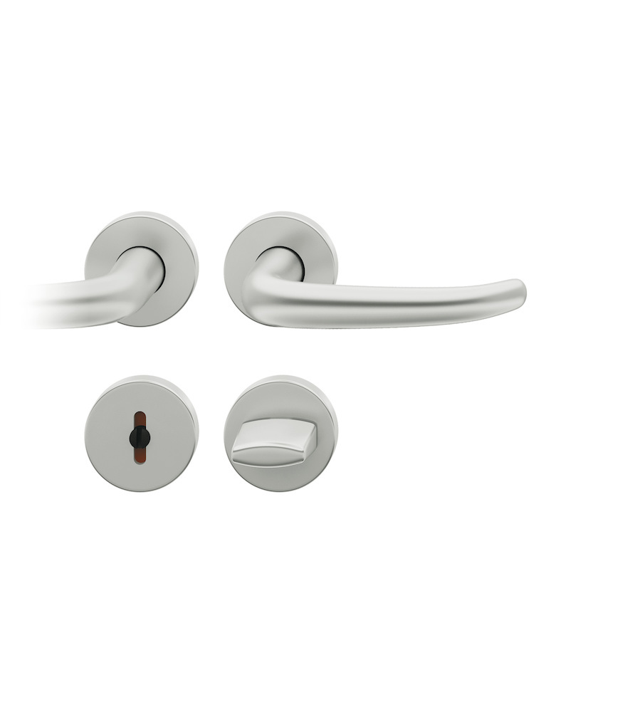 FSB Drückergarnitur mit Rosetten 12 1023, ASL, rund, VK 8, 5 mm, mit Nocken, Bronze