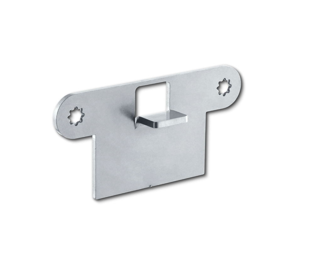 Lappenschließblech GEZE für Türen IQ Lock, Edelstahl
