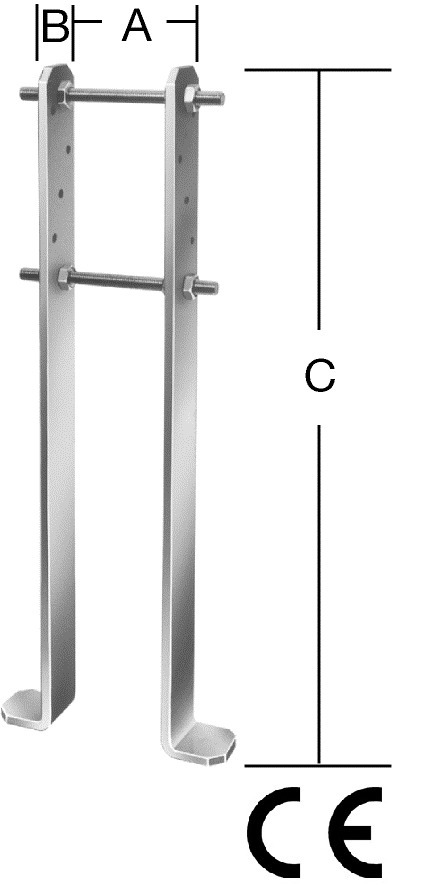 Stützenschuhe VORMANN AUGUST seiten- und höhenverstellbar, verzinkt