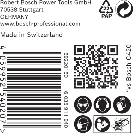 Bosch EXPERT M480 Schleifnetz für Exzenterschleifer, 150&nbsp;mm, K 400, 5&nbsp;Stück