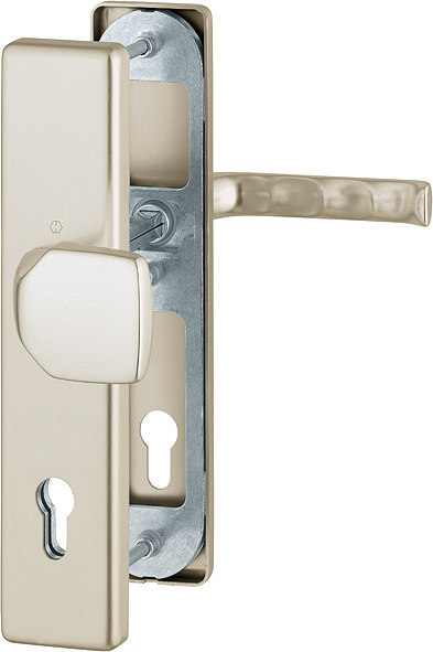 HOPPE Sicherheits-Wechselgarnitur London 61G/2221/2210/113,LS eck.,12mm,ES1/PZ 92/10,F2,TS 67-72