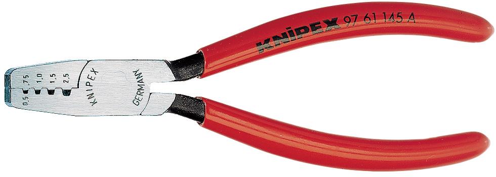 KNIPEX Aderendhülsenzange  mit Kunststoffgriffen mm 0,25-2,5qmm
