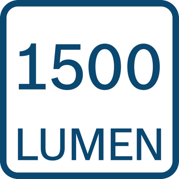 Symbol, LED-Lampe, 1500 Lumen, schwenkbar, kaltes Licht, Energieklasse