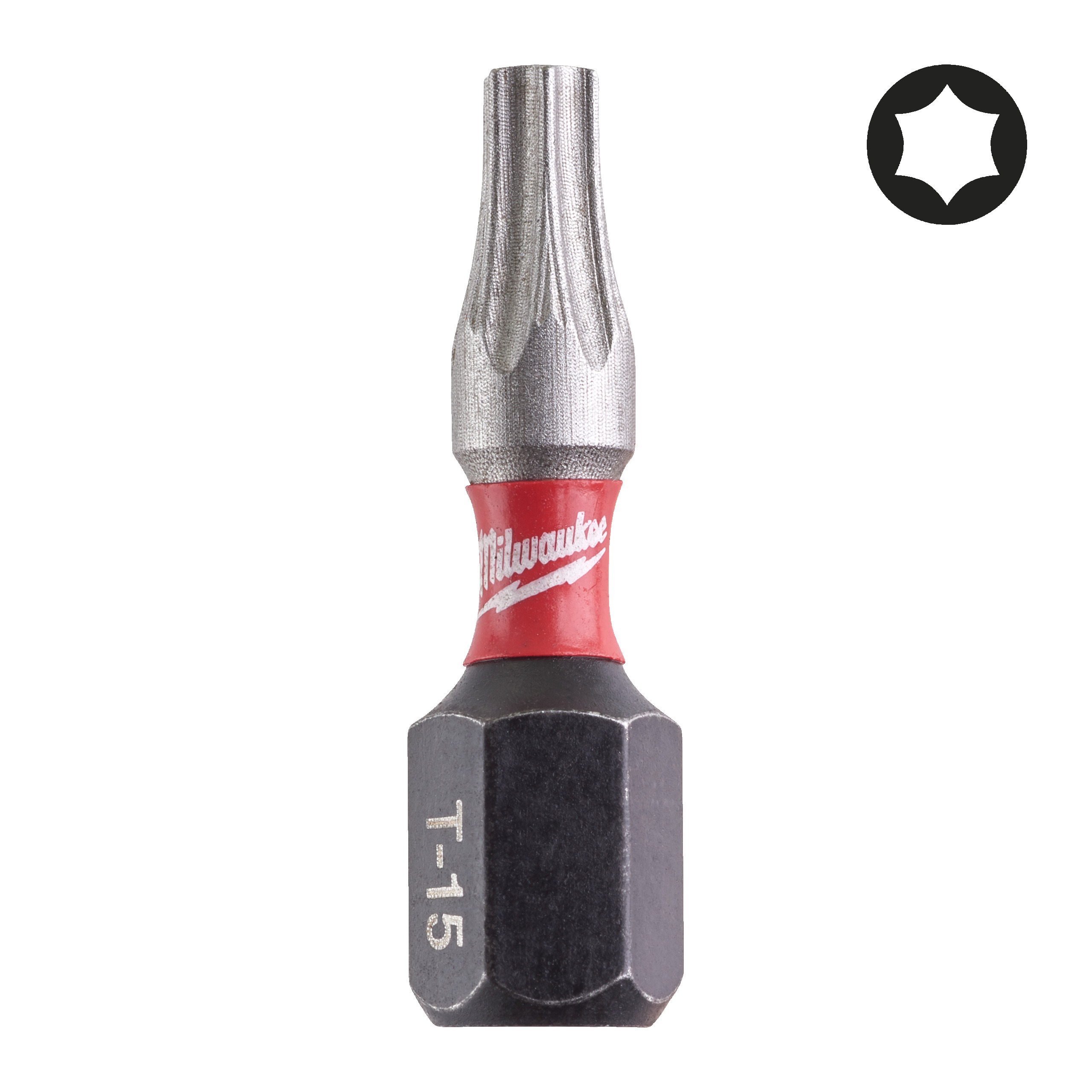 Milwaukee Schrauberbit Torx TX15 / 25 mm SHOCKWAVE (25er Pack)