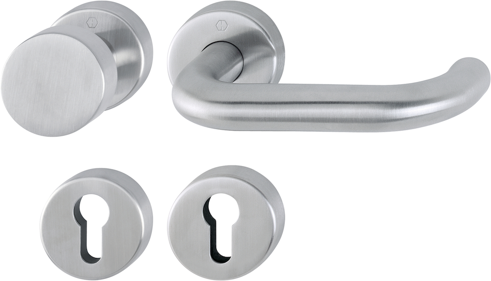 HOPPE Wechselgarnitur mit Rosetten Paris E58/42H/42HKVS/138, Edelstahl