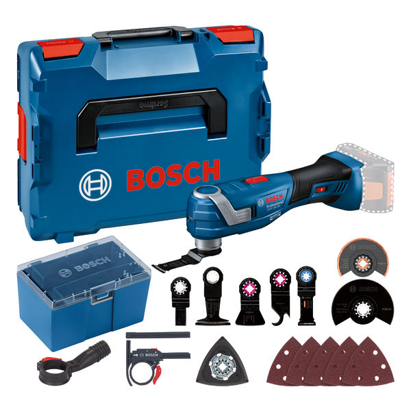 Bosch Akku-Multi-Cutter GOP 18V-34, Starlock Tauchsägeblätter+diverses Zubehör, L-BOXX
