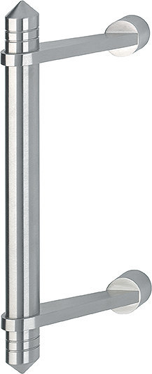 HOPPE Stoßgriff E5019AD,Befestigungsabstand 210,Länge 300,Durchmesser 25,F69